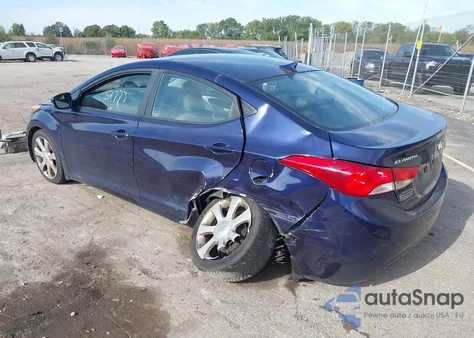 2013 Hyundai Elantra Limited z USA, uszkodzony, nr VIN 5NPDH4AE6DH252534